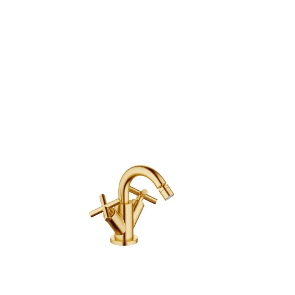Dornbracht-TARA.-Bidet-Einlochbatterie-mit Ablaufgarnitur-Ausladung 124mm-Messing gebürstet (23kt), 24510892-28 Galeriebild 1